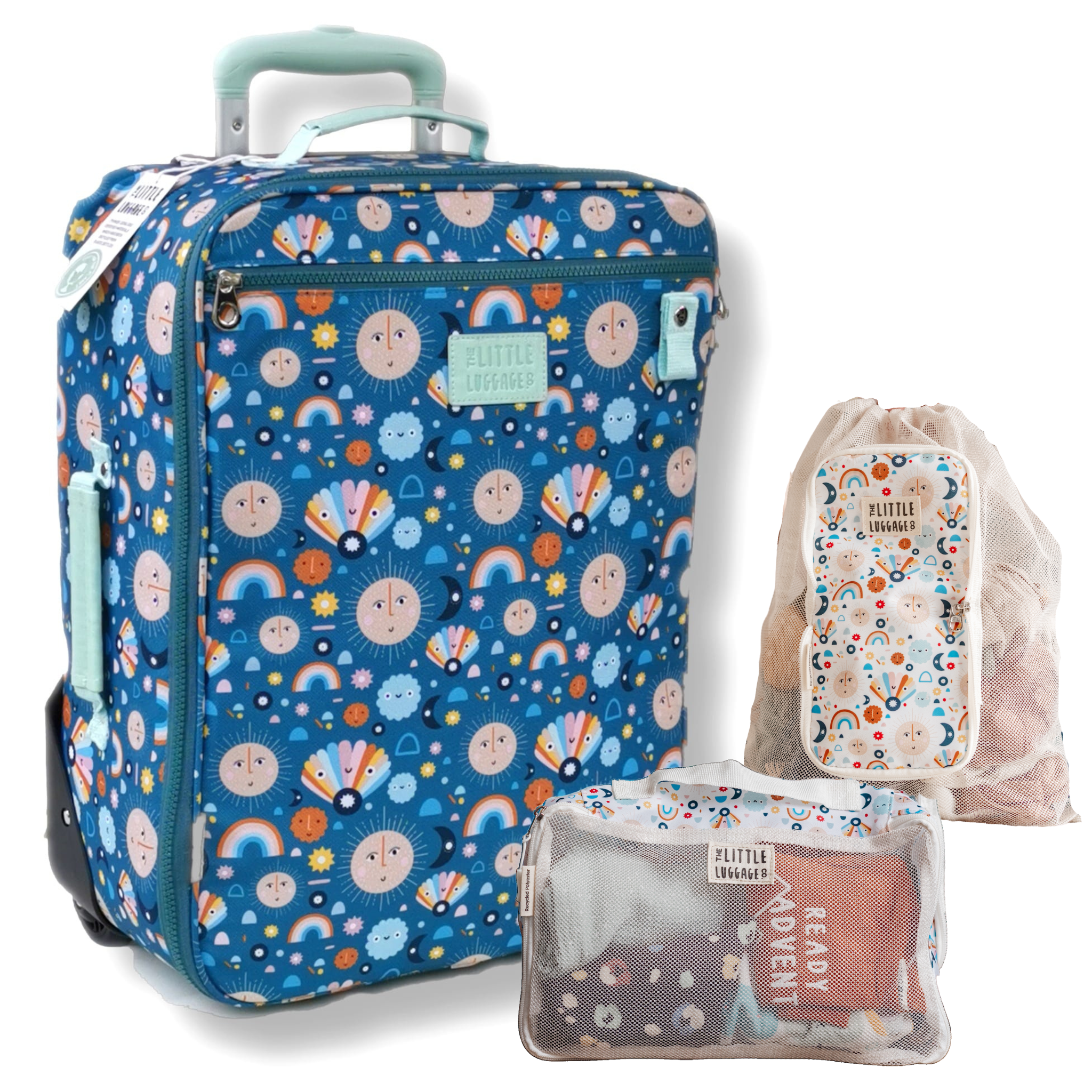 Eco Friendly Fun Printed Unisex Baby Children Mum Travel Cabin Suitcase The Little Luggage Co