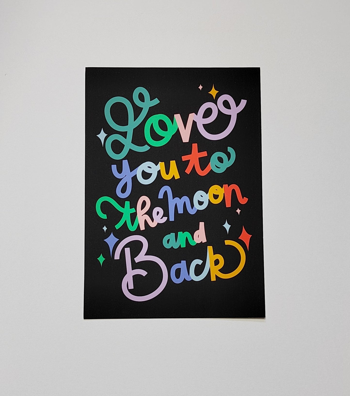 'Love You to the Moon & Back' Valentines Print