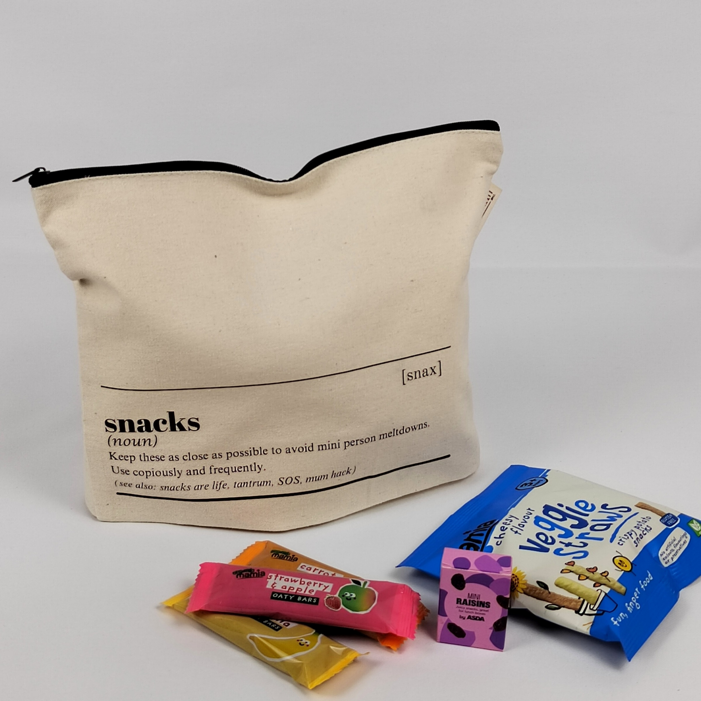 XL Snacks Humour Zipped Pouch