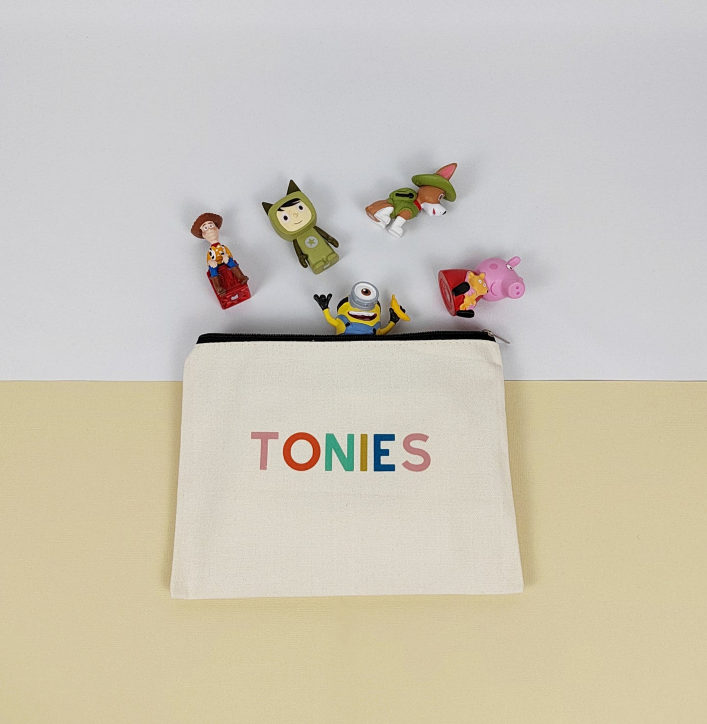 Zipped pouch for tonies box characters